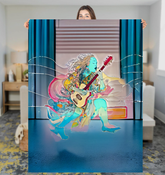 Cozy Blossom Pure Bliss Sherpa Blanket on a comfortable chair.